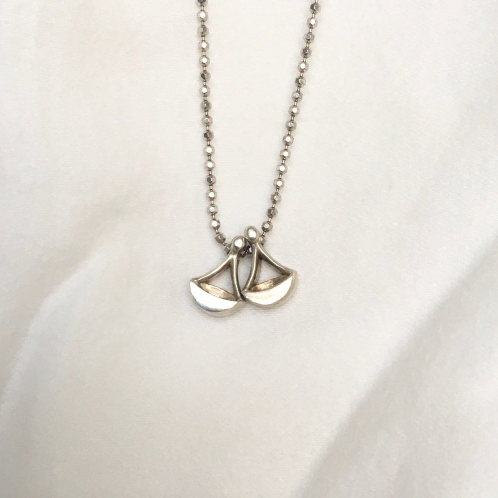 Alex Woo Libra (Balancing Scales) Signs Pendant Solid 925 Sterling Silver 20"